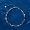 Wholesale Women's Simple Double Layer Lip Anklet With Tassel And Multi Layer O Chain Geometric Pattern Silver Material