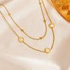 Wholesale Women's Simple Doublelayer Round Stainless Steel Anklet
