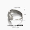 Wholesale Women's Simple Drop Shaped Stainless Steel Ring With Bright Polished And Electroplating Treatment