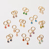 Wholesale Women's Simple Dropshaped Diamond Design Copper And Stainless Steel Earrings