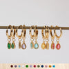 Wholesale Women's Simple Dropshaped Diamond Design Copper And Stainless Steel Earrings