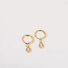 Wholesale Women's Simple Dropshaped Diamond Design Copper And Stainless Steel Earrings