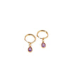 Wholesale Women's Simple Dropshaped Diamond Design Copper And Stainless Steel Earrings