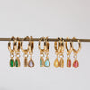Wholesale Women's Simple Dropshaped Diamond Design Copper And Stainless Steel Earrings