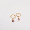 Wholesale Women's Simple Dropshaped Diamond Design Copper And Stainless Steel Earrings