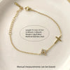 Wholesale Women's Simple Electroplated Stainless Steel Cross And Flower Zircon Bracelet Jewelry
