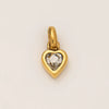 Wholesale Women's Simple Electroplated Stainless Steel Heart Shape Mixed Gemstone Setting Pendant Necklace