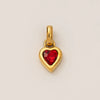 Wholesale Women's Simple Electroplated Stainless Steel Heart Shape Mixed Gemstone Setting Pendant Necklace