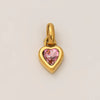 Wholesale Women's Simple Electroplated Stainless Steel Heart Shape Mixed Gemstone Setting Pendant Necklace