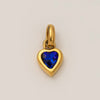 Wholesale Women's Simple Electroplated Stainless Steel Heart Shape Mixed Gemstone Setting Pendant Necklace