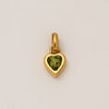 Wholesale Women's Simple Electroplated Stainless Steel Heart Shape Mixed Gemstone Setting Pendant Necklace