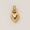 Wholesale Women's Simple Electroplated Stainless Steel Heart Shape Mixed Gemstone Setting Pendant Necklace