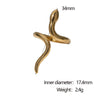 Wholesale Women's Simple Electroplated Stainless Steel Snakeshaped Zodiac Ring With Adjustable Opening