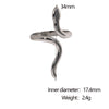 Wholesale Women's Simple Electroplated Stainless Steel Snakeshaped Zodiac Ring With Adjustable Opening
