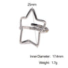 Wholesale Women's Simple Electroplated Stainless Steel Star Pattern Adjustable Open Ring Hand Jewelry