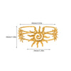 Wholesale Women's Simple Electroplated Stainless Steel Sun Open Bracelet Light Luxury Highend Jewelry