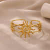 Wholesale Women's Simple Electroplated Stainless Steel Sun Open Bracelet Light Luxury Highend Jewelry