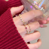 Wholesale Women's Simple Elegant Cold Style Light Luxury Love Zircon Ring Copper Electroplating Heart Shape Hand Jewelry