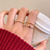 Wholesale Women's Simple Elegant Cold Style Light Luxury Love Zircon Ring Copper Electroplating Heart Shape Hand Jewelry