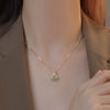 Wholesale Women's Simple Elegant Titanium Steel Necklace With Geometric Pattern And Gold Inlaid Design