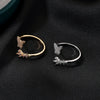 Wholesale Women's Simple Fashion Adjustable Butterfly Opening Ring In Copper With Insect Pattern And Electroplating