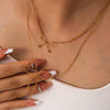 Wholesale Women's Simple Fashion Bow Geometric 18K Gold Plated Titanium Steel Necklace