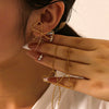 Wholesale Women's Simple Fashion Bow Geometric 18K Gold Plated Titanium Steel Necklace