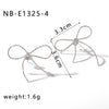Wholesale Women's Simple Fashion Bow Geometric 18K Gold Plated Titanium Steel Necklace