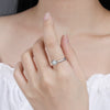 Wholesale Women's Simple Fashion Classic Geometric S925 Sterling Silver Artificial Diamond Ring