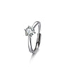 Wholesale Women's Simple Fashion Classic Geometric S925 Sterling Silver Artificial Diamond Ring