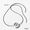 Wholesale Women's Simple Fashion Exaggerated Hollow Five Pointed Star And Heart Pendant Necklace With Wax Rope Chain Made Of Stainless Steel With Electroplating Treatment