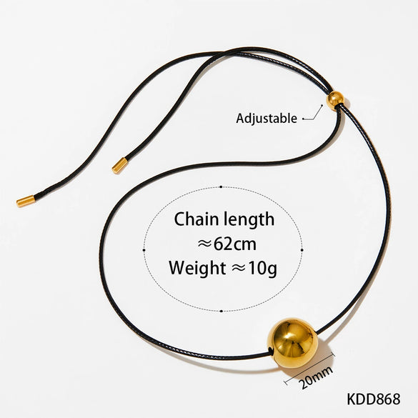Wholesale Women's Simple Fashion Exaggerated Hollow Five Pointed Star And Heart Pendant Necklace With Wax Rope Chain Made Of Stainless Steel With Electroplating Treatment