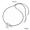 Wholesale Women's Simple Fashion Exaggerated Hollow Five Pointed Star And Heart Pendant Necklace With Wax Rope Chain Made Of Stainless Steel With Electroplating Treatment