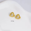 Wholesale Women's Simple Fashion Flower Shape Copper Diamondencrusted Electroplated Earrings