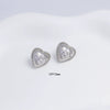 Wholesale Women's Simple Fashion Flower Shape Copper Diamondencrusted Electroplated Earrings