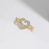 Wholesale Women's Simple Fashion Geometric Love Ring S925 Sterling Silver Heart Shape