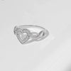 Wholesale Women's Simple Fashion Geometric Love Ring S925 Sterling Silver Heart Shape