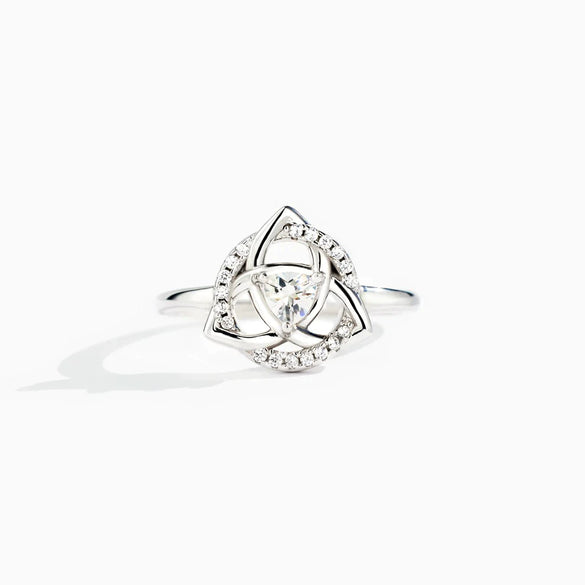 Wholesale Women's Simple Fashion Geometric S925 Sterling Silver Zircon Ring Jewelry With Electroplating