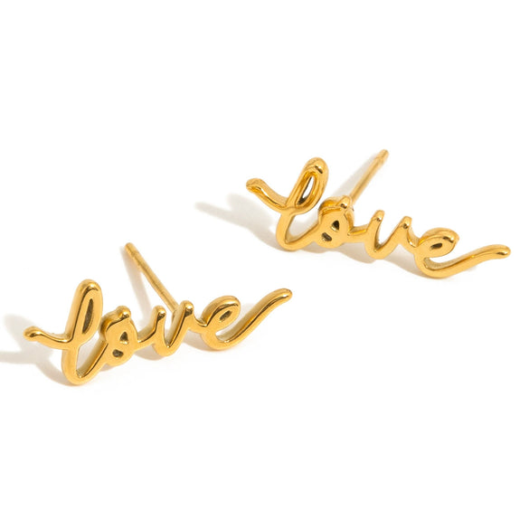 Wholesale Women's Simple Fashion Geometric Stainless Steel Electroplated Stud Earrings