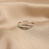 Wholesale Women's Simple Fashion Geometric 925 Sterling Silver Love Ring With Electroplating