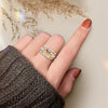 Wholesale Women's Simple Fashion Geometric 925 Sterling Silver Ring With Color Zircon Electroplated
