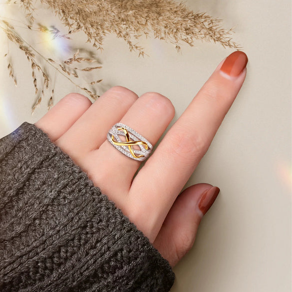 Wholesale Women's Simple Fashion Geometric 925 Sterling Silver Ring With Color Zircon Electroplated