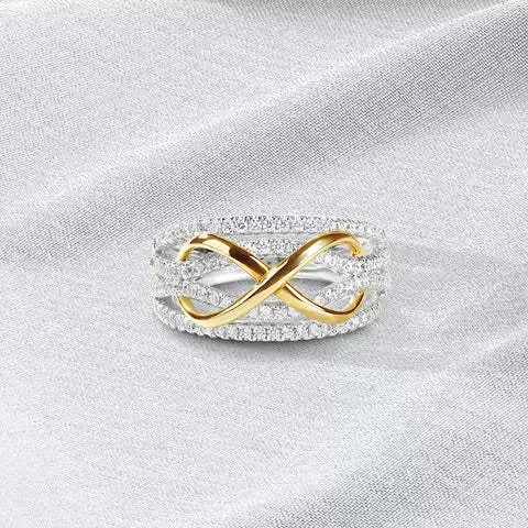 Wholesale Women's Simple Fashion Geometric 925 Sterling Silver Ring With Color Zircon Electroplated