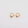Wholesale Women's Simple Fashion Rhombus Pattern Copper Diamond Earrings Jewelry