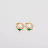 Wholesale Women's Simple Fashion Rhombus Pattern Copper Diamond Earrings Jewelry