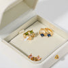 Wholesale Women's Simple Fashion Rhombus Pattern Copper Diamond Earrings Jewelry