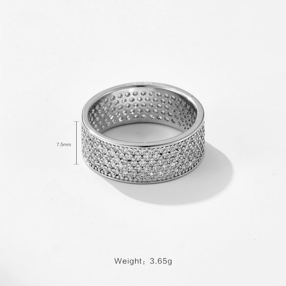 Wholesale Women's Simple Fashionable Ring With Electroplated Copper Material And Geometric Style