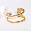 Wholesale Women's Simple Fashionable Stainless Steel Bracelets 18K Gold Plated Electroplated