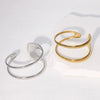 Wholesale Women's Simple Fashionable Stainless Steel Bracelets 18K Gold Plated Electroplated