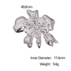 Wholesale Women's Simple Flower Pattern Goldplated Stainless Steel Open Rings Hand Jewelry